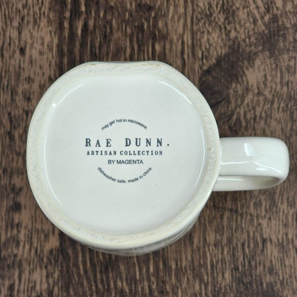 Rae Dunn CREATE LL Large Letter Mug Coffee Tea Cocoa Farmhouse Cream Black Big - Picture 2 of 7